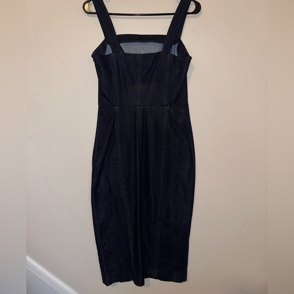 Banana Republic Dark Blue Denim Pencil Dress Size 6 - Picture 4 of 8